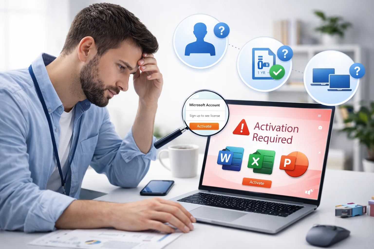 Office activation troubleshooting checklist
